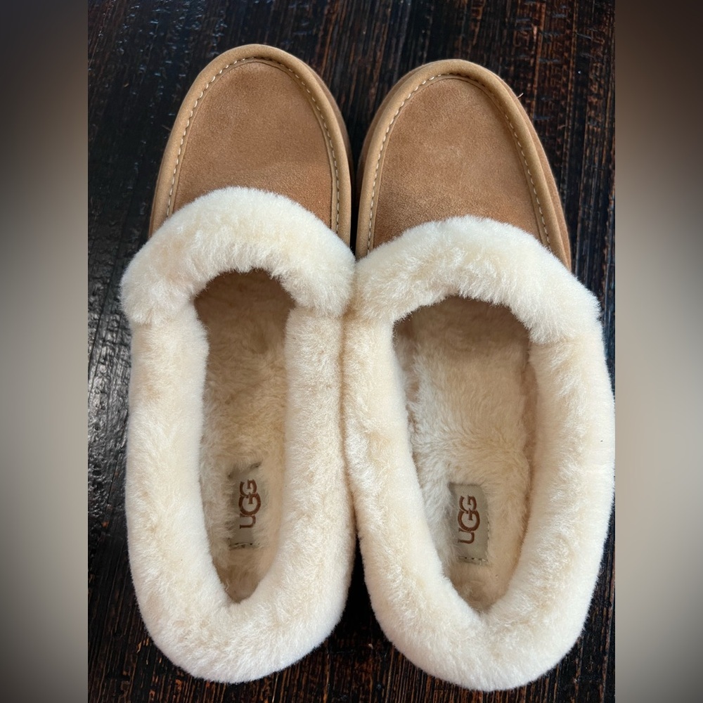 UGG Ansley Mule Chestnut Suede Slippers Women’s Size 6 - Picture 8 of 11